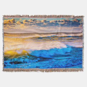 Shoreline schilderachtig bij zonsopgang deken