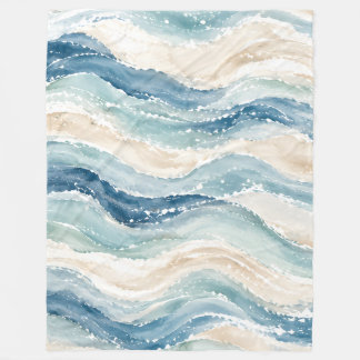 Shoreline Shells Coastale Fleece Deken
