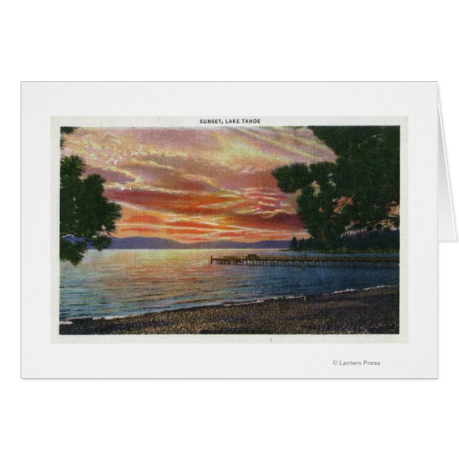 Shoreline Sunset Uitzicht met pier (Voorkant Horizontaal)