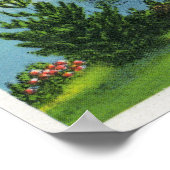 Shoreline Uitzicht van het meer van Pontoosuc Poster (Hoek)