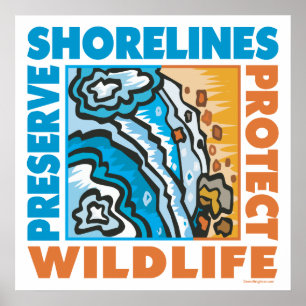 Shorelines behouden - Wildife beschermen Poster