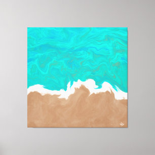 Shores van het Abstracte schilderen van het paradi Canvas Afdruk