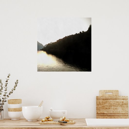 Shores van schaduwlandschapskunst poster (Keuken)