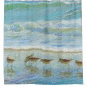 Shorevogels, een dag bij het strand douchegordijn (Voorkant)