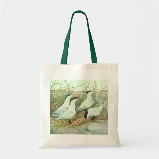  Shorevogels in Marsh door Louis Fuertes Tote Bag (Voorkant)