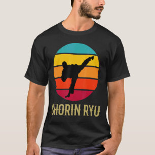 Shorin Ryu Karate Hand Vintage Zonsondergang Mart T-shirt
