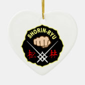SHORIN RYU KARATE PATCH SYMBOL KANJI KERAMISCH ORNAMENT (Voorkant)