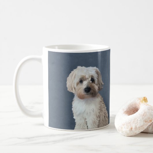 Shorkie hond huisdier portret koffiemok (Met donut)