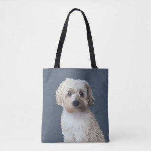 Shorkie hondenportret canvas tas
