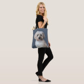 Shorkie hondenportret canvas tas (Op model)