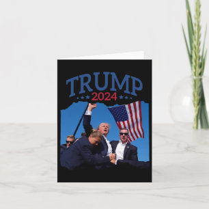 Short Fist Pumped 2024 Bid voor Trump Never's Give Kaart