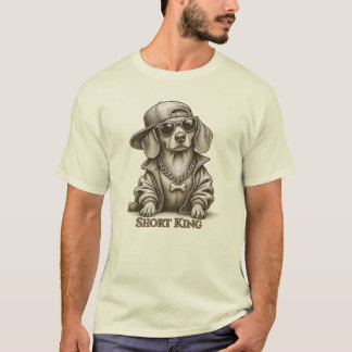 Short King – Dachshund image. T-shirt