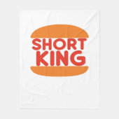 Short King Funny Minimal Design Fleece Deken (Voorkant)