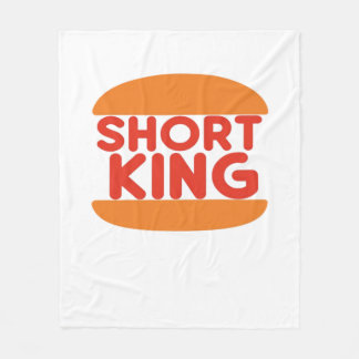 Short King Funny Minimal Design Fleece Deken