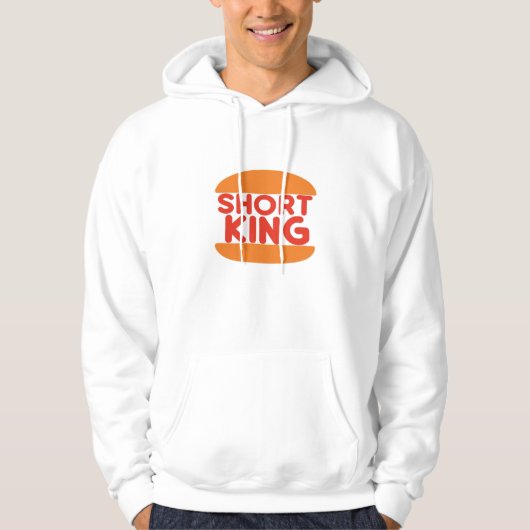 Short King Funny Minimal Design Hoodie (Voorkant)
