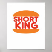 Short King Funny Minimal Design Poster (Voorkant)