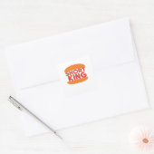 Short King Funny Minimal Design Vierkante Sticker (Envelop)
