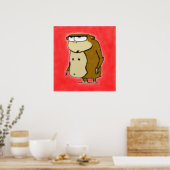 Short n' Portly Primate Poster (Keuken)