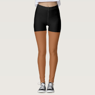 short noir jambes tan Leggings