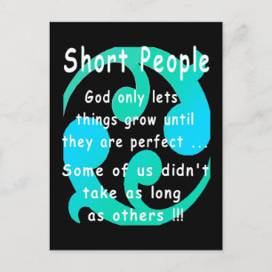 Short People Funny Revenge Design. Briefkaart