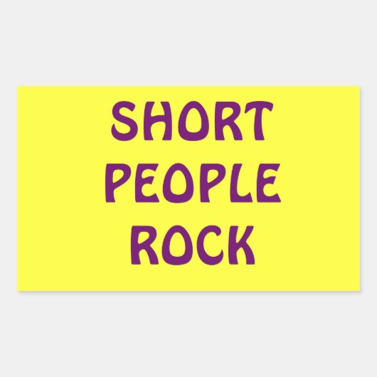 Short People Rock sticker (Voorkant)