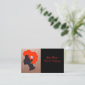 Short Red Hair And Gold Beauty Visitekaartje (Staand voorkant)