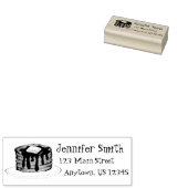 Short Stack Pancake Breakfast Butter Syrup Address Rubberstempel (Gestempeld)