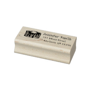Short Stack Pancake Breakfast Butter Syrup Address Rubberstempel
