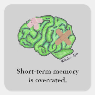 "Short-term memory"-sticker Vierkante Sticker