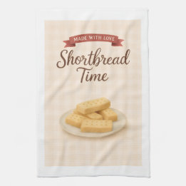 Shortbread Recipe Tea Towel Cottagecore Gift Theedoek
