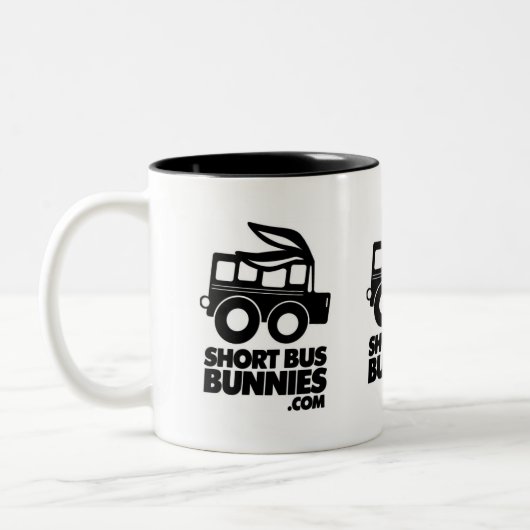 ShortBus Bunnies logo MOK! Tweekleurige Koffiemok (Links)