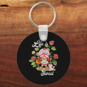 Shortcake Life is lief bessentuin Sleutelhanger (Voorkant)