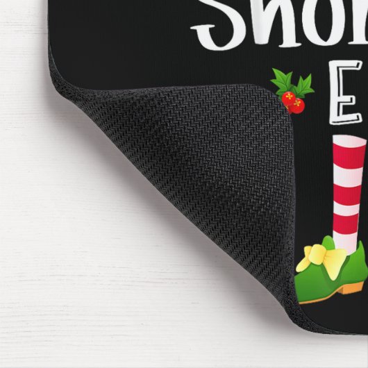 Shortest Christmas Elf Matching Pajama X-mas Party Muismat (Hoek)