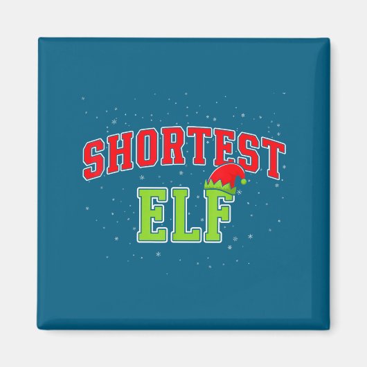 Shortest Elf Christmas Family Matching Group Xmas  Magneet (Voorkant)