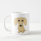 Shorthaired Cream Dachshund | Cute Wiener Dog Koffiemok (Links)