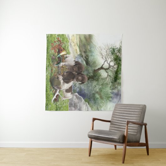 Shorthaired Pointer schattige puppies Wandkleed (In Situ (horizontaal))