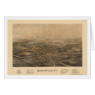 Shortsville, carte panoramique de NY - 1892