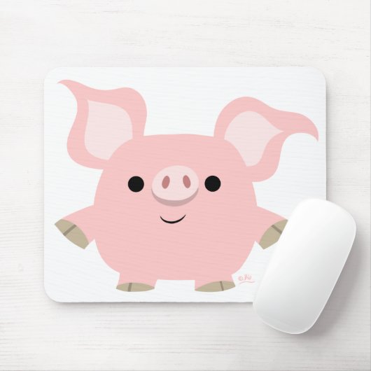 Shorty Cartoon Pig mousepad Muismat (Met muis)