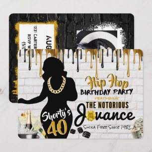 Shorty's 40 90's Hip Hop Verjaardag Drip Foto Kaart