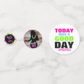 Shorty's 40|Retro Hip hop Birthday Photo Confetti (Derrière)