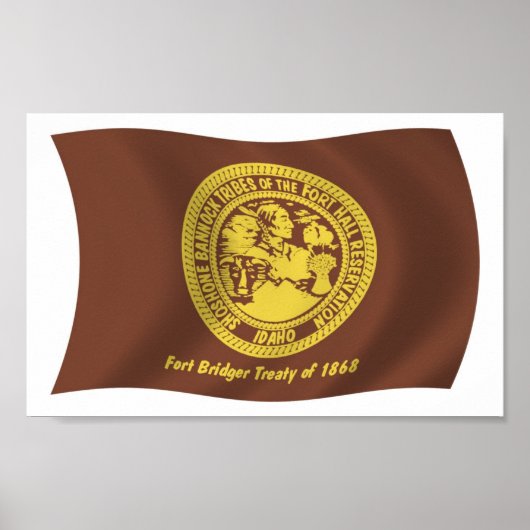 Shoshone Bannock Tribes Flag Poster Print (Voorkant)