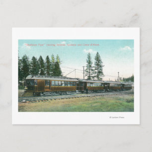Shoshone Flyer Train off to Spokane Briefkaart