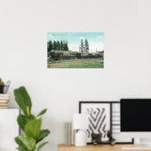 Shoshone Flyer Train off to Spokane Poster (Thuiskantoor)