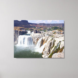 Shoshone Herfsten op de Snake River, Idaho Canvas Afdruk
