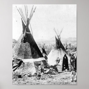 Shoshone Indians met Tipis Poster
