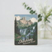Shoshone National Forest vintage Briefkaart (Staand voorkant)