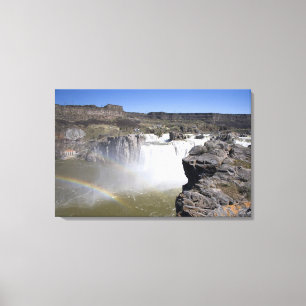 Shoshone-waterval in de Snake River in Twin Falls, Canvas Afdruk
