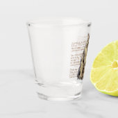 Shot glas - zwart zilver tabby Maine Coon kat (Links)