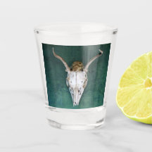 Shot Glass Antelope Skull Design