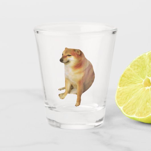 Shot Glass Cheems Meme Glas (Voorkant)